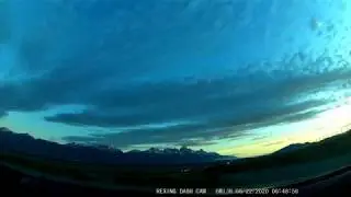 Grand Tetons Sunrise Dashcam Timelapse