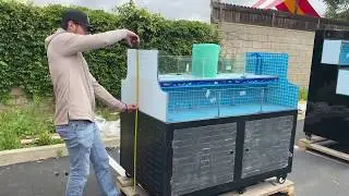 Sea Water Visions Market Live Seafood Lobster Tank Display Case Tanks  polypropylene stainless