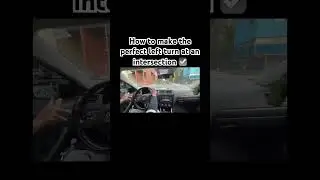 Как сделать идеальный поворот налево на перекрестке #вождение #машины #шорты #youtubeshorts #fyp ...