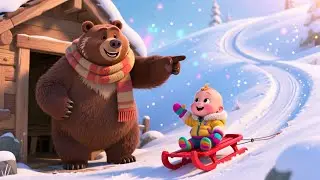 Bear ABC Snow Ride Go 🐻❄️🔤 | Alphabet Song for Kids | Playful Nursery Rhyme