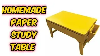 Diy Paper Study table and Chair/Homemade table and Chair/origami mini chair and table/paper craft