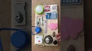 DIY Busy Board #babybusyboard #sensoryactivity #montessoriactivity #diy #homeactivity
