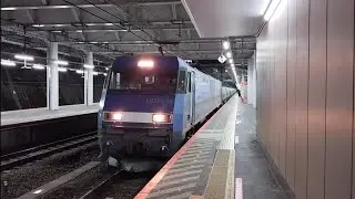 JR貨物EH200-14号機＋タキ15両 豊田駅を加速しながら通過