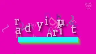 RADIOPURITY - HOW TO PRONOUNCE IT?