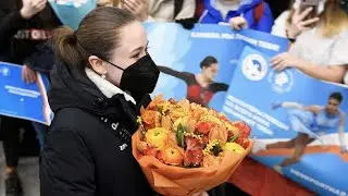 Kamila Valieva returns to Russia | Figure Skating | Beijing 2022 | Olympics | Камила Валиева 花滑 瓦利耶娃