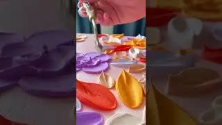 Colorful 3D Flower Art On Canvas Handmade Texture Flower Painting Thick Texture Flower Wall Painting