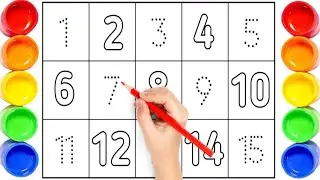 Kids Counting Practice | 1 to 15 Numbers Hindi English