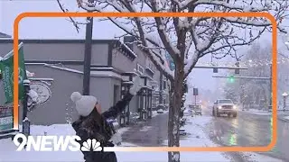Colorado's first significant snow creates pretty scene in downtown Parker
