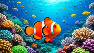 4K Aquarium Ambience 🌊 Relaxing Underwater World with Colorful Coral Reefs & Jellyfish