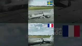 Sweden F-5E  vs. French Mirage Fighter Jet Cannon Recoil Comparison #warthunder