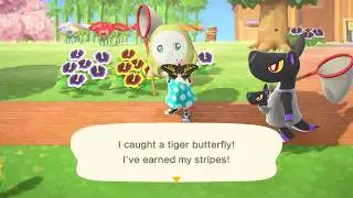 I catch my first flea off of Mathilda in Animal Crossing: New Horizons