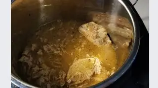 Pork & Sauerkraut in my Rockcrock Dutch Oven and Slow Cooker Stand