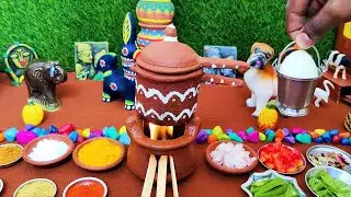 Miniature Pot Cooker Egg Biryani | Miniature Cooking | Egg Biryani Recipe | Mini Food
