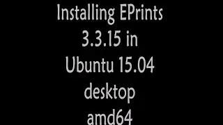 Installing EPrints 3.3.15 on Ubuntu 15.04