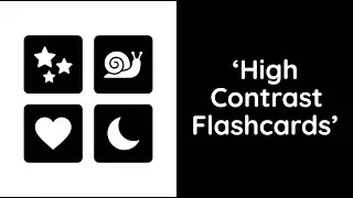 High Contrast Flashcards for Babies (0&ndash;12 Months) 🖤🤍 | Tummy Time Visual Stimulation (20 Minutes)