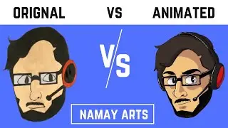 Animated VS My Drawing | Namay Arts | #shorts #youtubeshorts #youtubeshort