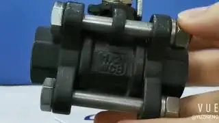 3PC carbon steel thread ball valve
