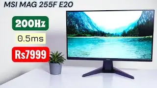 MSI MAG E255F Best Gaming Monitor | 200Hz 0.5ms Fast IPS Display for Esports & BGMI/PC Gaming