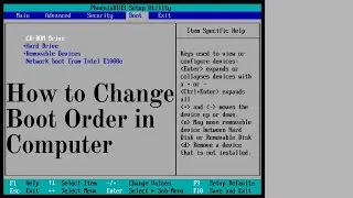 How to Change Boot Order in Computer BIOS