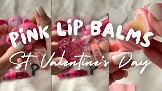 Unboxing Pink Lip Balms 💕 Valentine&rsquo;s Day ASMR | Sweet & Cozy Packaging