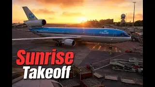Beautiful KLM MD-11 Sunrise Departure | St. Maarten | MSFS 2024