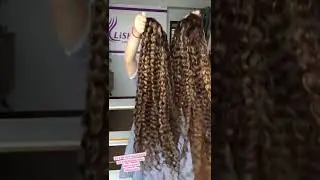 Highlights Color Wigs 5x5 HD Lace Wig Water Wave VS Deep Curly 4/27 Highlighted