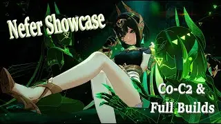 Nefer Showcase & Builds (C0-C2) 💅 #nefer #genshinimpact #showcase