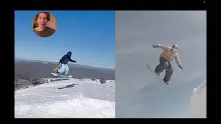 Video-Analysis: Backside 360s and backside 180 in-run focused