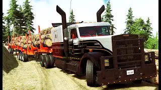 BEAMNG.DRIVE UPDATE v0.32 - Gavril T-Series With New Log Trailer - 4K60