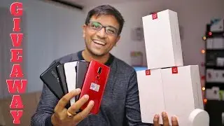 ONEPLUS 6 RED Edition Unboxing - WIN 3 Smartphones Giveaway (HINDI)
