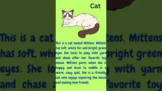 5 lines on cat in English #kindergarten #kidseducation #flashcardsforkids #learningvideosforkids