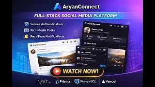 AryanConnect | Full-Stack Social Media Platform (Next.js, Prisma, PostgreSQL)