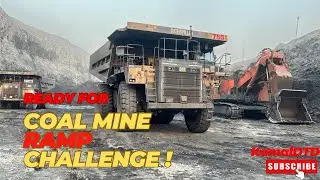#video Coal Mine Ramp Making | Giant Hitachi Shovel & CAT Mining Truck #kamaldtd