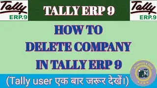 Tally Erp9 Main Company Delete Kaise Kare?