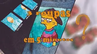 PINTANDO 3 ROUPAS EM 5 MINUTOS