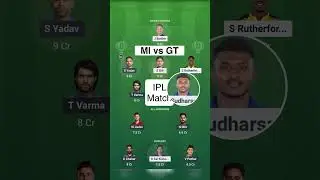 Tata Ipl GT vs MI Dream11 Team|MI vs GT Dream11Prediction| #shortvideo #dream11 #gtvsmi #mivsgt #ipl