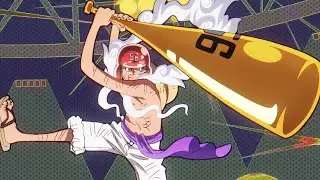 Luffy attacks Gorosei in Gear 5 (English Sub)