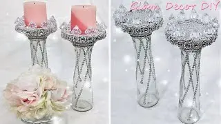 Dollar Tree DIY Glam Modern Candle Holders DIY Glam Room Decor Ideas
