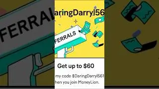 Get up to $60! Use my code $DaringDarryl561 you join MoneyLion. App Instant cash bonus 🤑#shorts