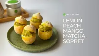 Lemon Peach Mango Matcha Sorbet | A Taste of the Amalfi Coast's Iconic Dessert