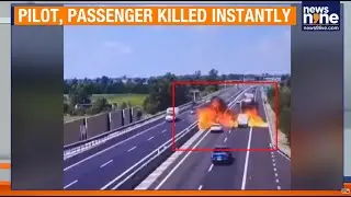 Italy Plane Crash: Freccia Aircraft Slams Into Highway, 2 Dead in Fiery Wreck | News9