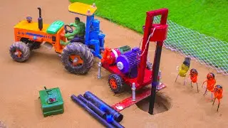 diy tractor mini borewell drilling machine | boring machine | @sanocreator |@funnycreatorP 