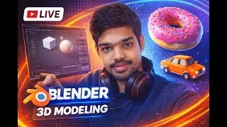 LIVE: Learning Blender from Scratch 🚀 Real-Time 3D Modeling Practice