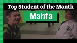 Focus Martial Arts Brisbane - Student of the month Mahta, showing a awesome attitude