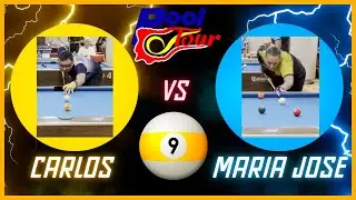 Bola 9 🎱 | Pool Tour Zaragoza | Carlos Loureda vs Mar&iacute;a Jos&eacute; (1&ordf; partida)