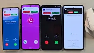 Incoming call Samsung Fold4 Samsung Galaxy Flip5 Poco F5 Samsung A52 with mouse control