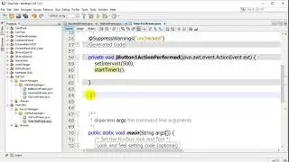Java Timers Set Up with Tick Tock Frame