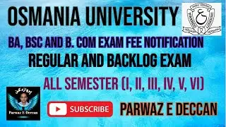 REGULAR AND BACKLOG EXAM FEE NOTIFICATION (ALL SEMESTER)