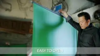 EMART | Portable Green Screen for Photo Backdrop, Portable Pull Up Wrinkle-Resistant Greenscreen