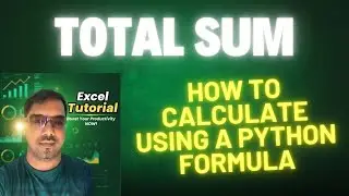 How to calculate the total sum using a Python formula in Excel